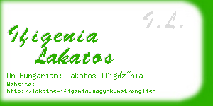 ifigenia lakatos business card